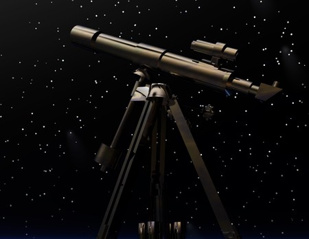 digital rendering of a telescopeの写真素材