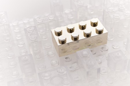 close up of building bricks