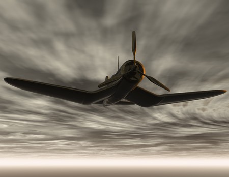 Digital visualization of a airplaneの写真素材