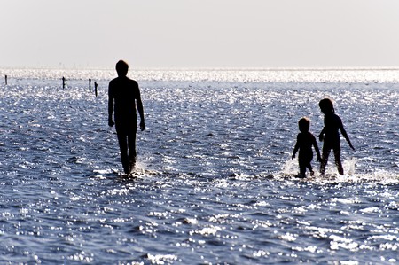 scene in st. peter-ording / germanyの写真素材