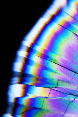 Microcrystals in polarized lightの写真素材