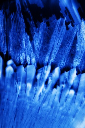 Microcrystals in polarized lightの写真素材