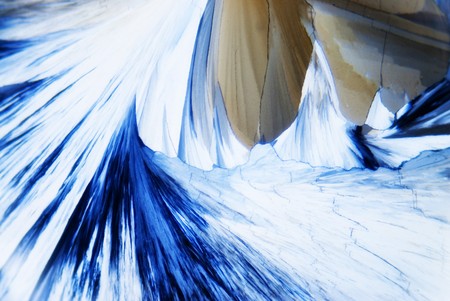 Microcrystals in polarized lightの写真素材