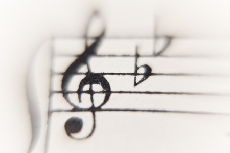 close op of a sheet of musicの写真素材