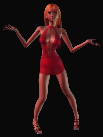 digital visualization of a girlの写真素材