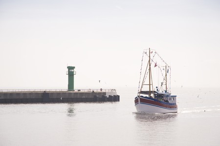 Scene in the port of Buesum, Germany