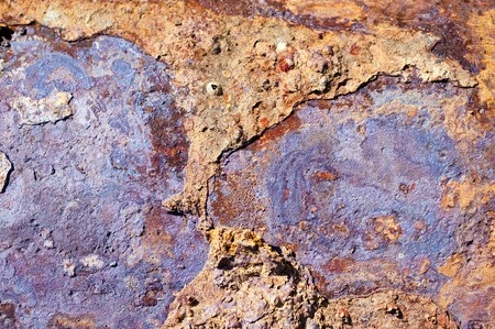 Structure of rusty iron tubesの写真素材