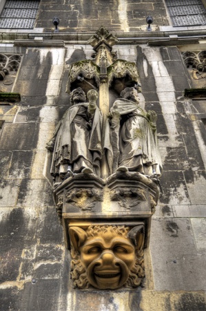 city hall of aachen, germany (hdr)の写真素材