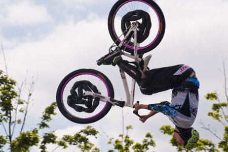 KIEL, GERMANY - JUNE 26: Kiel-Week-Ocean-Jump 2010 on the occasion of the Kiel Week 2010, June 26, 2010 in Kiel, Germanyのeditorial素材