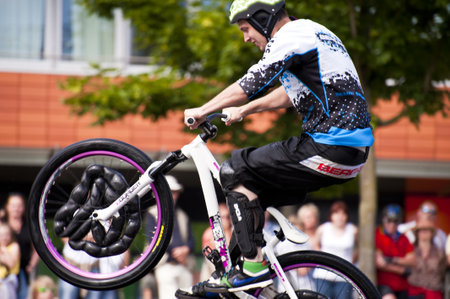 KIEL, GERMANY - JUNE 26: Kiel-Week-Ocean-Jump 2010 on the occasion of the Kiel Week 2010, June 26, 2010 in Kiel, Germanyのeditorial素材