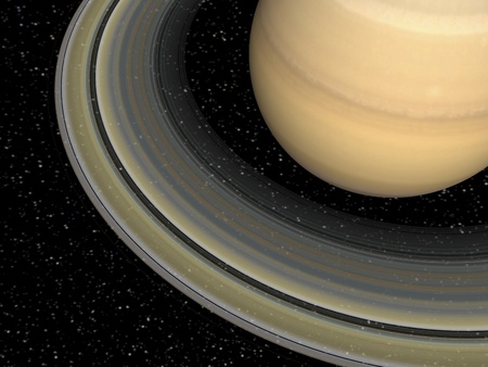 digital rendering of saturnの写真素材