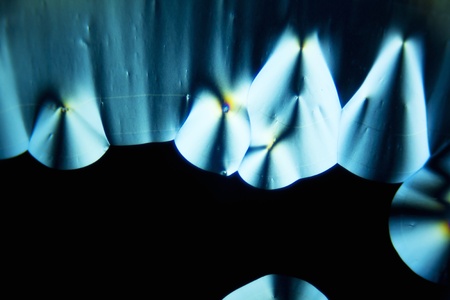 Microcrystals of ascorbic acid in polarized lightの写真素材