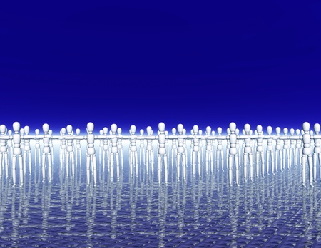 Digital visualization of manikinsの写真素材