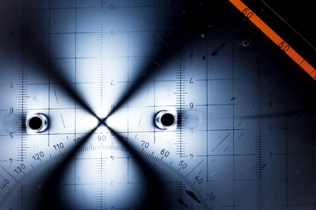 drawing instruments in polarized lightの写真素材