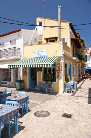 Tavern in Kokkari, Samosのeditorial素材