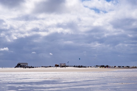 Beach of St. Peter-Ording, Germanyの写真素材