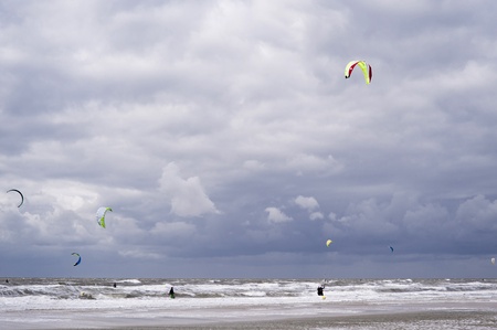 Beach of St. Peter-Ording, Germanyの写真素材