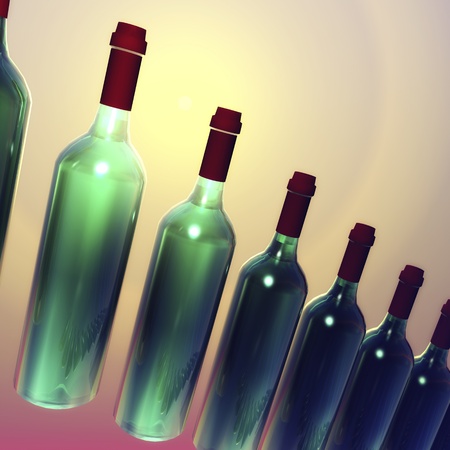 Green Bottles Visualizationの写真素材