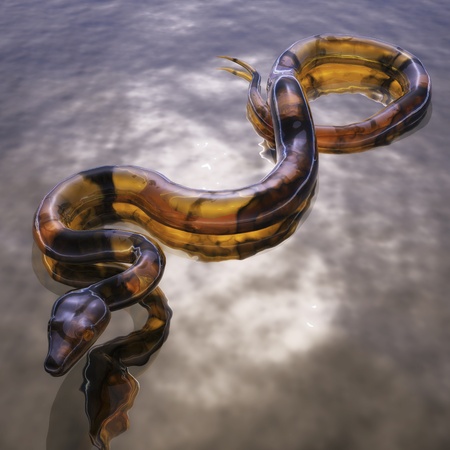 Digital Snake Visualizationの写真素材