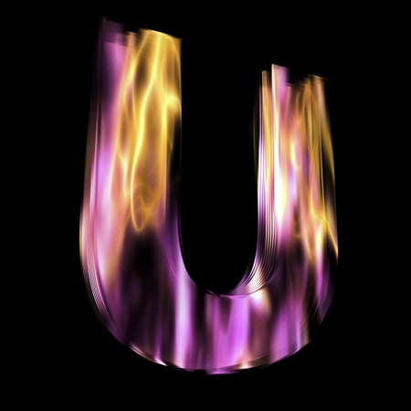 Flaming 3D Letterの写真素材