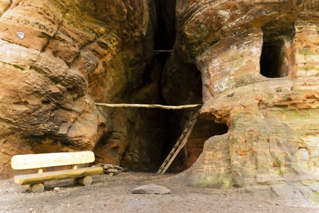 On the Hiking Trail Eifelsteig in the Eifel, Germanyの写真素材