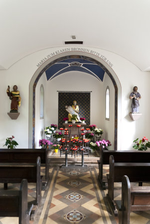 Interior of a Chapel in the Eifel, Germanyのeditorial素材