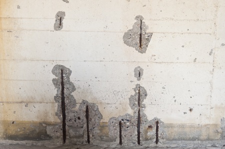 Wall of an old bunkerの写真素材