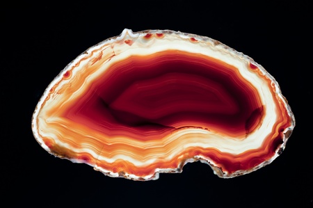 agate slice in polarized lightの写真素材