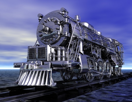 digital rendering of a locomotiveの写真素材