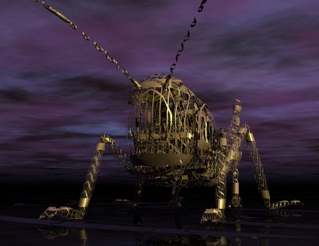 Digital Illustration of a Migratory Locustの写真素材