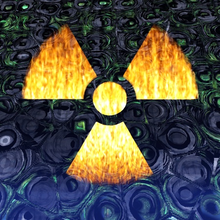 Digital Illustration of a Radioactivity Signの写真素材