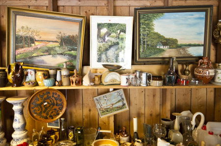 Flea Market in southern Swedenのeditorial素材