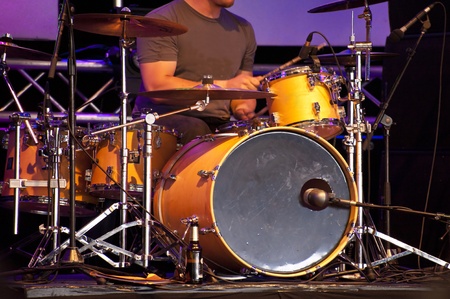 Drums on a live Stageの写真素材