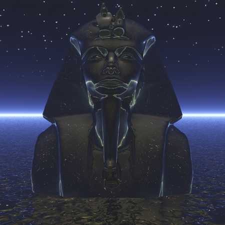 digital visualization of tutenchamunの写真素材