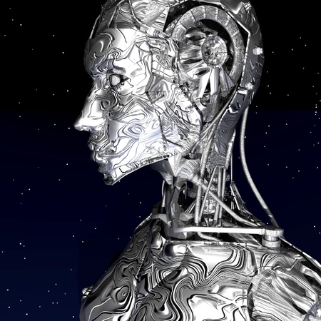 Digital Illustration of a Cyborg