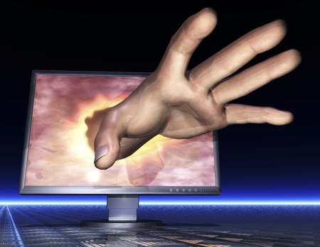 Digital Visualization of Phishing Montorの写真素材