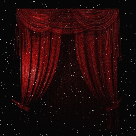 Digital Illustration of a Curtainの写真素材