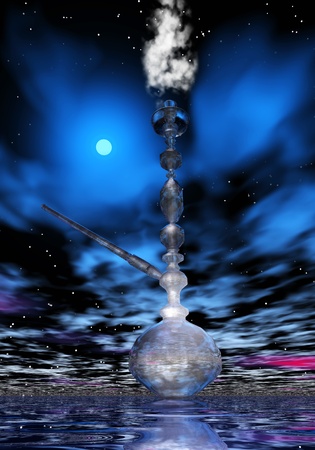 Digital Illustration of a Shisha