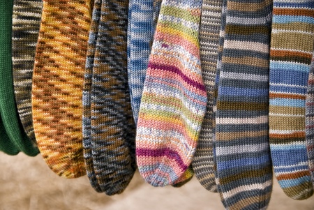 Detail of handmade Wool Socks