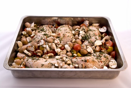 Detail of a Chicken Mealの写真素材