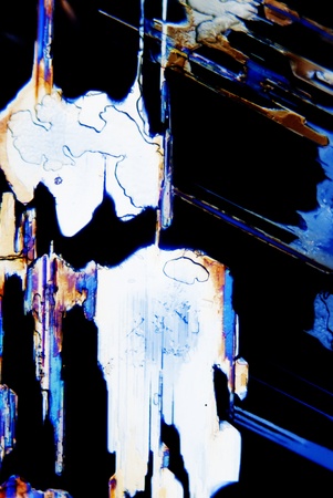 Micro Crystals of Sulfur in polarized Lightの写真素材