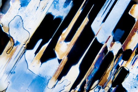 Micro Crystals of Sulfur in polarized Lightの写真素材