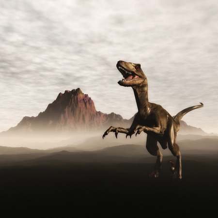 Digital Illustration of a Dinosaurの写真素材