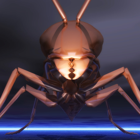 Digital Illustration of a Waspの写真素材
