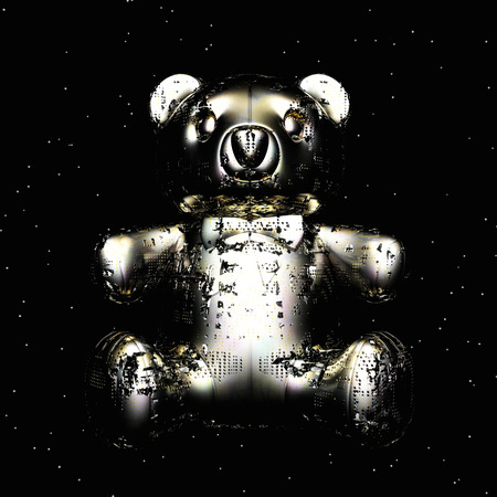 Digital Illustration of a Teddy Bearの写真素材