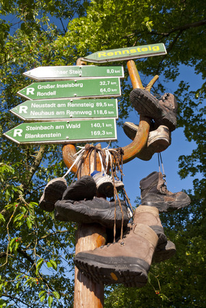 Walking Trail Rennsteig in Germanyの写真素材