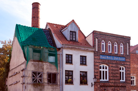Buildings in Wismar in Germanyのeditorial素材