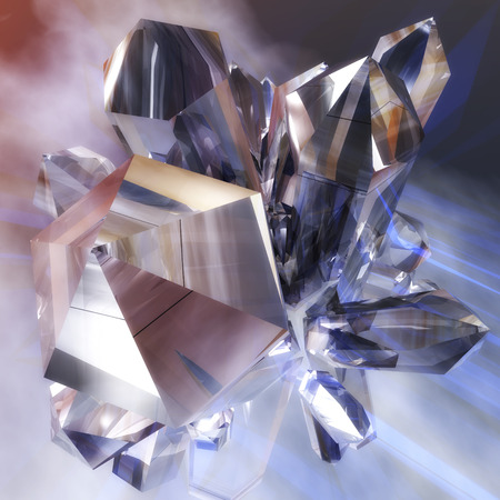 Digital Illustration of rhinestone Crystalsの写真素材
