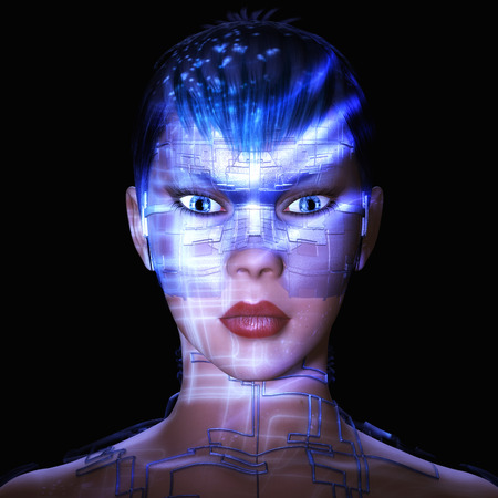 Digital Rendering of a Femaleの写真素材