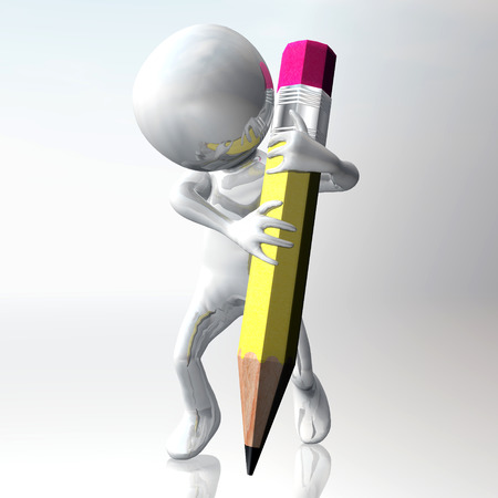 Digital Illustration of a Stickmanの写真素材